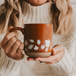 *NEW* LEAVES STONEWARE MUG - autumn