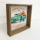 FARM FRESH PUMPKINS VINTAGE TRUCK SIGN