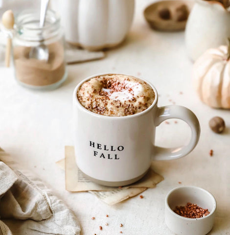 HELLO FALL STONEWARE MUG
