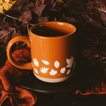 *NEW* LEAVES STONEWARE MUG - autumn