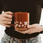 *NEW* LEAVES STONEWARE MUG - autumn