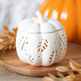 CREAM AUTUMN LEAVES FALL PUMPKIN OIL & WAX WARMER