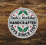 SANTAS WORKSHOP METAL DECOR SIGN