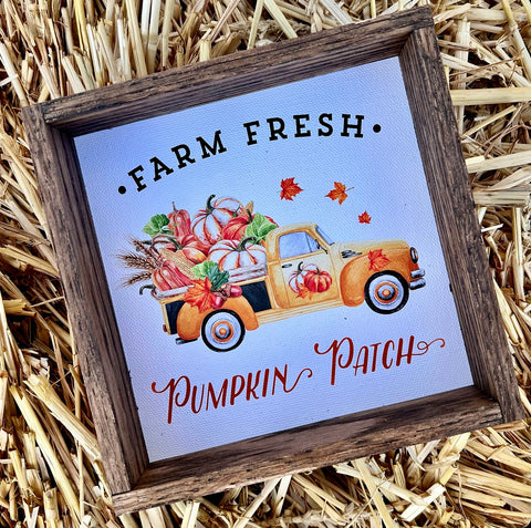 ORANGE PUMPKIN PATCH TRUCK SIGN