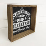 SLEEPY HOLLOW DEAD & BREAKFAST SIGN