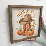 HOWDY FALL COWBOY BOOTS SIGN