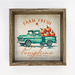 FARM FRESH PUMPKINS VINTAGE TRUCK SIGN