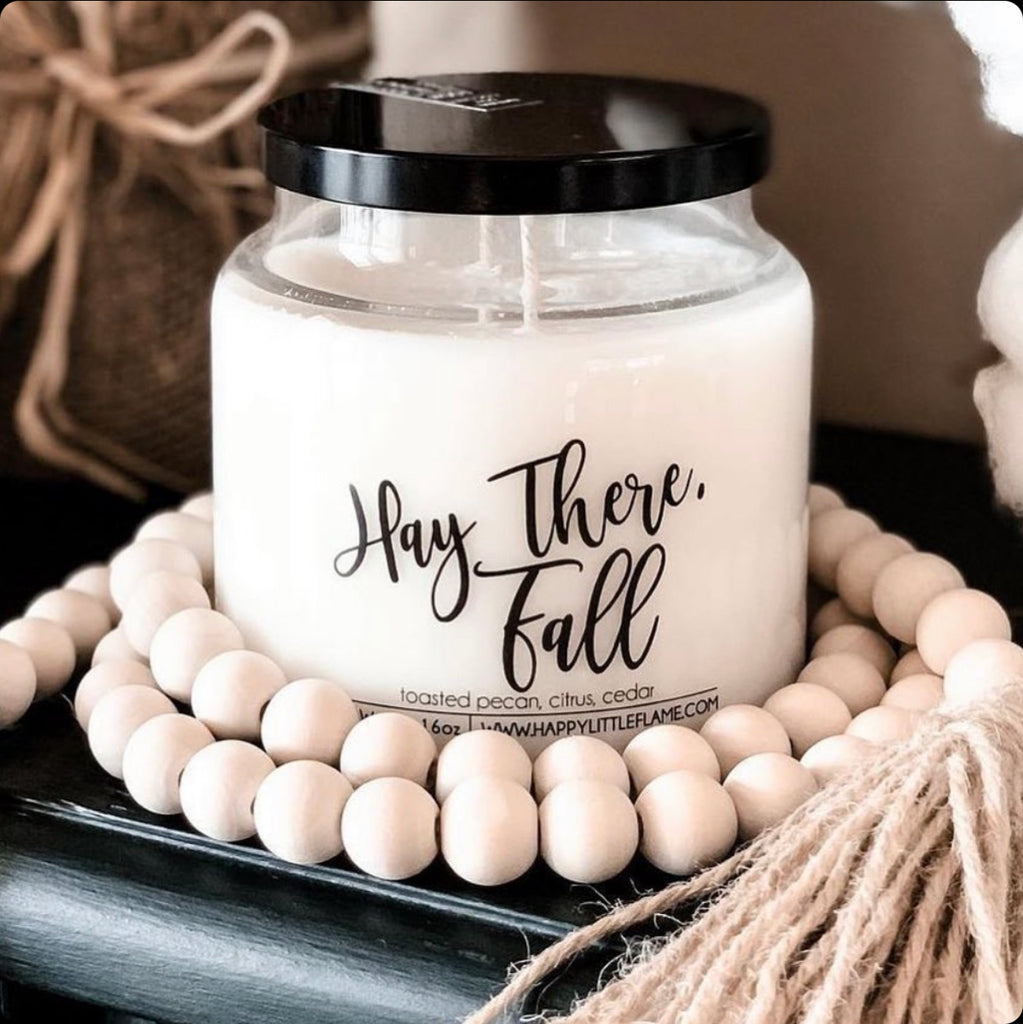Hay There Fall HAY THERE FALL 16oz APOTHECARY CANDLE (discontinued jar shape ...