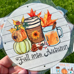 FALL INTO AUTUMN METAL DECOR SIGN