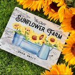 SUNFLOWER FARM METAL DECOR SIGN