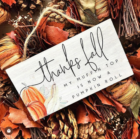 THANKS FALL MINI WOODEN SIGN