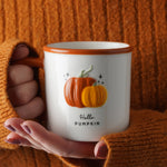 HELLO PUMPKIN STONEWARE MUG