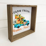 BLUE TRUCK SUNFLOWER & PUMPKIN PATCH SIGN