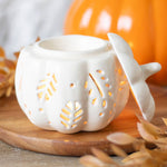 CREAM AUTUMN LEAVES FALL PUMPKIN OIL & WAX WARMER