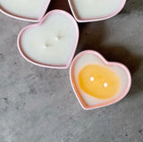 PINK CERAMIC MINI HEART CANDLE